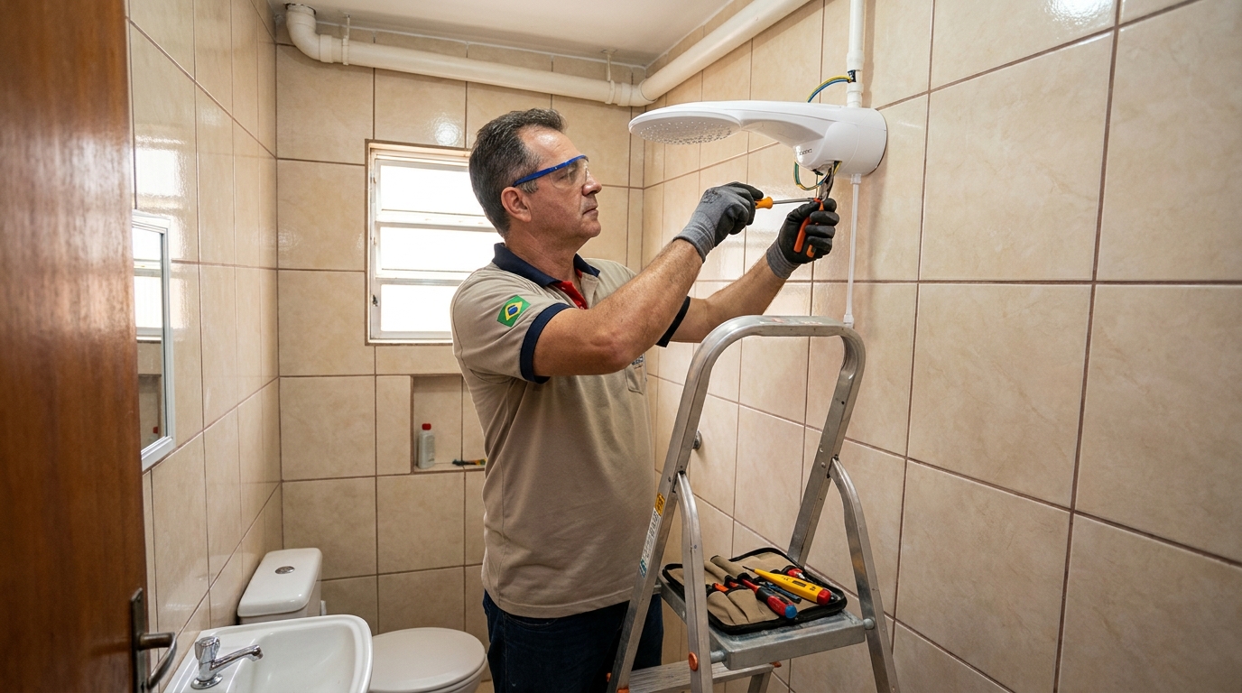Instalação com pressurizador em Jundiaí-SP